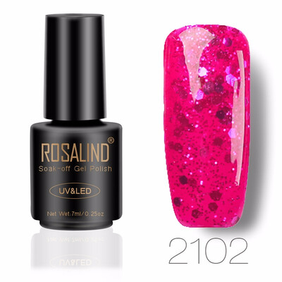 

ROSALIND Gel 1S 7ML Color Diamond Series Glitter Nail Gel Polish UV LED Soak-Off Nail Art Base Top Coat Needed gel lacquer
