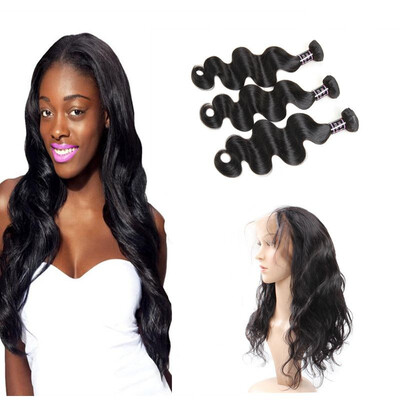 

Ishow Hair 360 Lace Frontal Closure With Bundles 7A Brazilian Body Wave 3 Bundles&1Pcs 360 Frontal With Baby Hair