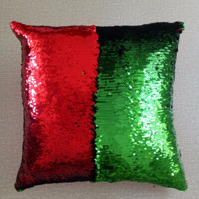 

Cntomlv Sequin Throw Pillow DIY Two Tone Glitter Magical Color Cushion Cover Sofa Home New Year Decorative Cojines Pillowcase