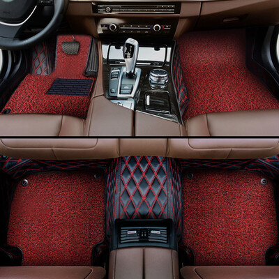 

KOOLIFE all surrounded by car mats wire ring car special custom-made foot pad Ying Lang Corolla sagitar LaVida Mercedes-Benz Rong Wei Angwei Weiwei foot pad A8 double black red