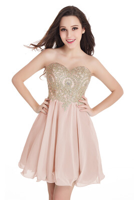 

2018 Short Cheap Mini Sweetheart Appliques Homecoming Dresses