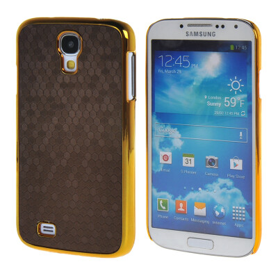 

MOONCASE Galsxy S4 Case Gold Chrome Scale films Style Hard Back Case Cover for Samsung Galsxy S4 I9500 Coffee