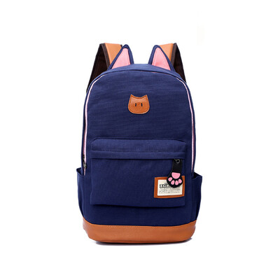 

New 2016 casual canvas backpack women fashion school bags for girls dot printing backpack shoulder bags mochila