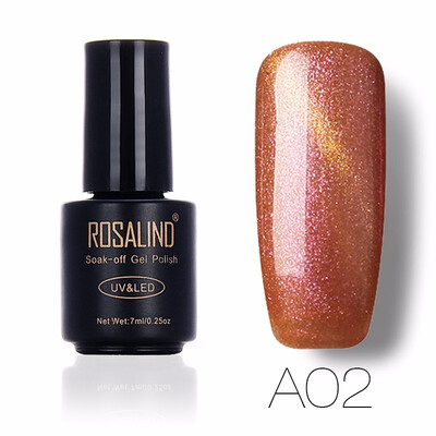 

ROSALIND Gel 1S Black Bottle 7ML Cat EyesChameleon Magnet A01-12 Gel Nail Polish Nail Art UV LED Soak-Off Bling Gel Lacquer