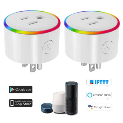 

WiFi Smart Plug LED Indicator Voice Control for Amazon Alexa&for Google Home