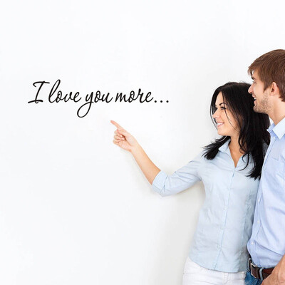 

5615cm Wall Quote Sticker Decals Removable Mural Decor Vinyl "I Love You More"