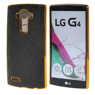 

MOONCASE Flash Flake Skin Gold Chrome Hard Back Case Cover for LG G4 Black 01