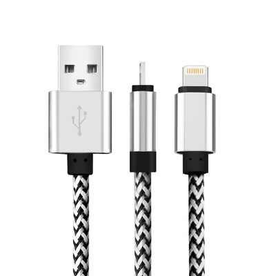 

Micro usb Cable,[2-Pack] 3''ft/1m Durable Nylon Braided tangle-free High Speed Data Sync Charger cord with Aluminum shell for iPhone 6/6s/5/5s/5c Plus iPad iPod iPad Air Mini