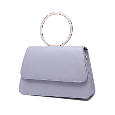 

Realer Spring Arrival Women Solid Tote With a Metal Loop Handle Fashion Trapezoid Women Shoulder Bag&Handbag