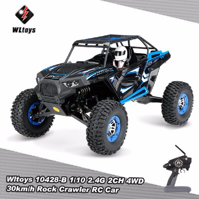 

Original Wltoys 10428-B 110 24G 2CH 4WD 30kmh Electric Brushed Off-road Rock Crawler W LED Lights RTR RC Climbing Car Origina
