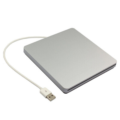 

New Ultrathin Super Slim 8X DVD RW RAM DL Burner 24X CD RW Writer Slot-in USB 20 External Drive Silver for Macbook iMac Mac