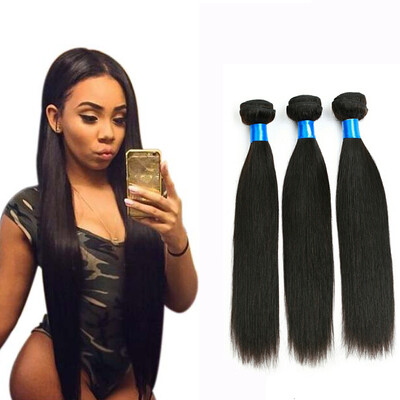 

WYF Straight Virgin Hair 3 Bundles Unprocessed Malaysian 100 Human Hair Extensions