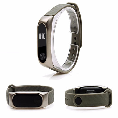 

Metal Case Colorful Strap Wristband Replacement Smart Band Accessories For Mi Band 2