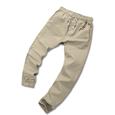 

Spring&summer casual trousers for men slim student ankle trousers 2018 Korean version of the fashion halon cotton&linen Ja