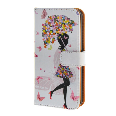 

MOONCASE чехол for iPhone 5 / 5G / 5S Премиум искусственная кожа флип кошелек стиль и дизайн Kickstand крышки случая / a09