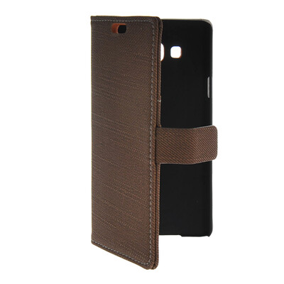 

MOONCASE Slim Leather Side Flip Wallet Card Slot Pouch with Kickstand Shell Back Case Cover for Samsung Galaxy A7 Coffee
