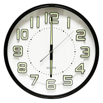 

Pearl Star PEARL wall clock fashion creative stereo digital living room clock 13 inch stereo digital silent simple quartz clock PW253 red