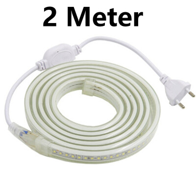 

Waterproof 220V Led Strip 2835 144LedsM With EU Power Adapter Flexible LED Tape Ribbon outdoor 1M 2M 5M 10M 15M 20M