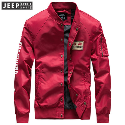 

Jeep Mens JEEPSPIRIT Mens Jacket Mens FallWinter Stand Collar Jacket Business Comfortable Casual Jacket RSC012 Light Green