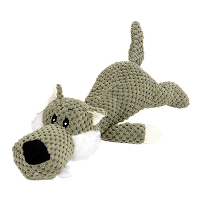 

Huayuan pets hoopet dog toy molars biting wolf vocal plush interactive pet toys
