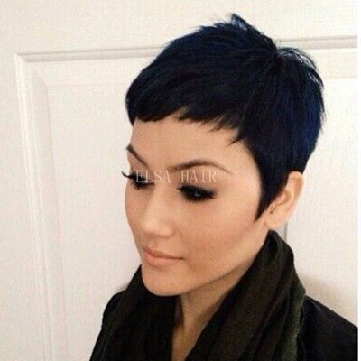 

Cheap Short Pixie Cut Brazilian Hair Wigs Glueless Full Lace Wigs With Bangs Human Hair wigs Human Hair Wigs For Black Women