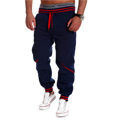 

Zogaa New Men's Pants Splice Sports Casual Contrast Color
