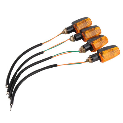 

4X Universal Motorcycle Motorbike Turn Signal Indicators Turning Light Amber 12V