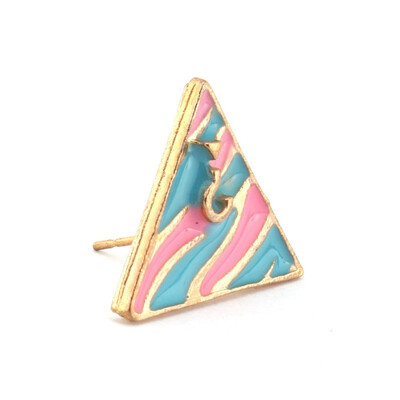 

Stup Pair Jewelry Zebra Triangle Drip Earrings Women Earrings Multicolore
