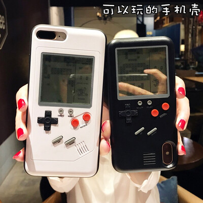 

TPU Soft cover For iPhone X 6 6s 6 Plus 7 8 Plus case Retro Nintendo Tetris Gameboy phone Cover