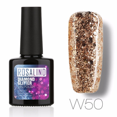 

ROSALIND Gel 1S PBlack Bottle 10ML Diamond Glitter W01-29 Gel Nail Polish Semi Permanent Nail Art UV&LED Soak-Off gel lacquer