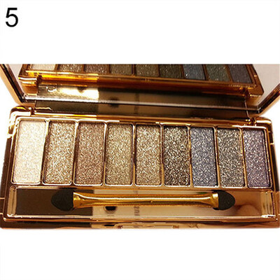 

NEW 9 Colors Shimmer Eyeshadow Palette & Makeup Cosmetic Brush Set