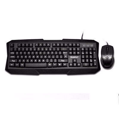 

Bosston Business Keyboard&Mouse Set 104 keys USB Wired Keyboards Quiet Design for DesktopLaptop Home Office S6600