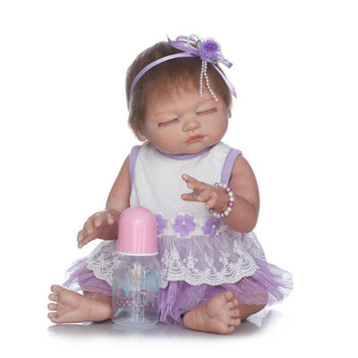 

New Arrival Reborns Girl Hair Rooted 20 Inch Lifelike Full Silicone Body Reborn Baby Doll Vinyl Baby Toy Alive bebe Infant