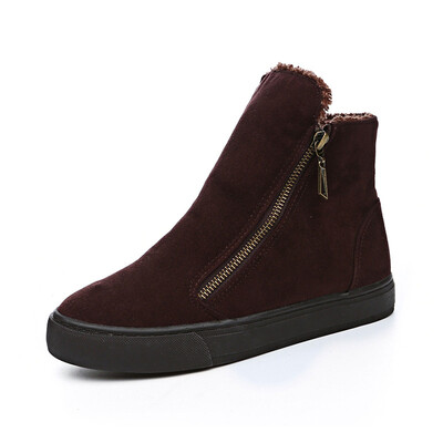

M.GENERAL New Winter Style Women Fashion Ankle Boots Casual Canvas Zipper Shoes New Arrival Walking Leisure Sapatos Scarpe Donna