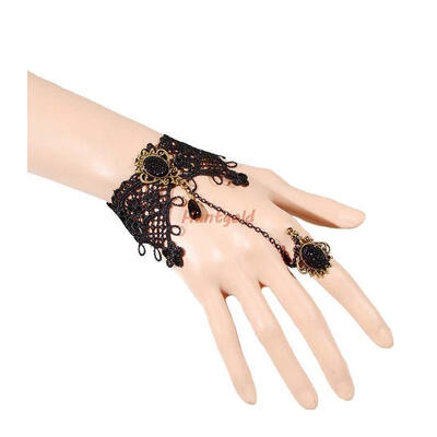

TOP Selling Delicate Dark Ruby Wrist Bracelet Girls Ladys Women Sexy Lace Gothic Bangle Handlace