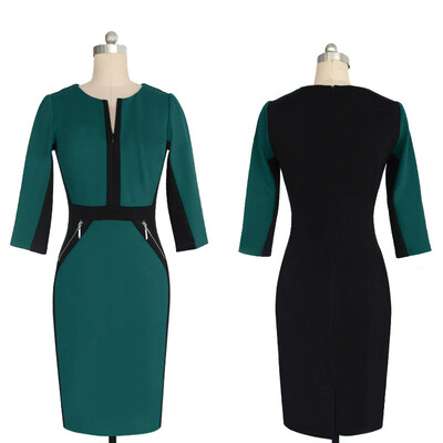 

6 Colors Plus Size Women Dress 2016 Summer Style Cotton Sheath Dress V-Neck Half Sleeve Dresses For Party
