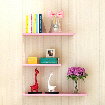 

Midas wall shelf wall shelf shelf storage shelf creative decorative bookcase partition three piece set pink 13191 405060 x15x15cm