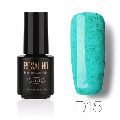

ROSALIND Gel 1S Black Bottle 7ML Candy Bling D01-24 Gel Nail Polish Semi Permanent Nail Art UV LED Soak-Off Gel Varnish Manicure