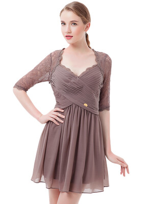 

Sexy Deep V Collar Lace Women Fashion Mini Dress