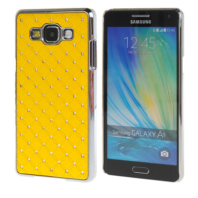 

MOONCASE Galsxy А5 Футляр Роскошные Chrome горный хрусталь Bling Звезда задняя крышка чехол для Samsung Galsxy A5 желтый