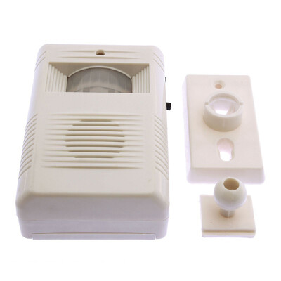 

White Wireless IR Motion Sensor Electronic Welcome Guest Saluting Doorbell New