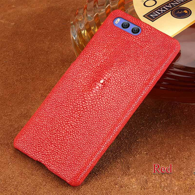 

Genuine Leather Phone Case For Xiaomi 6 Case Natural Pearl Fish Skin Back Cover For Redmi 4 4X 5 5X Case