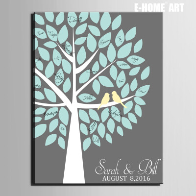 

Guest Signature Party Gift Wedding Canvas Signing Board Canvas Painting - A Tree Wedding DIY Decoration Free Shipping