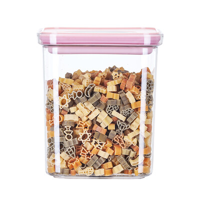 

Neoflam Plastic Storage Box Refrigerator Storage Box Dried Fruit Food Can Sealed Can Cereal Box Storage Tank Cover Rotary Lock Type Tritan-SS-S14-P Pink Cover