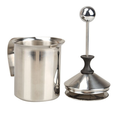 

UpperX 400ML Stainless Steel Double Mesh Milk Frother Milk Foamer Milk Creamer 400ml135oz Silver