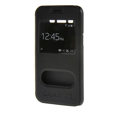 

MOONCASE Samsung Galaxy J5 чехол для View Leather Flip Pouch Bracket Back Cover Black