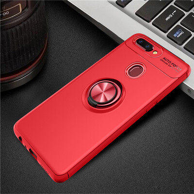 

OPPO R11SR11S Plus Luxury Metal Ring Magnetic Bracket Shockproof Cooling TPU Phone Case