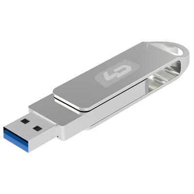 

LD UD011 64G USB30 high speed U disk 360 degree rotation all metal car USB flash drive silver