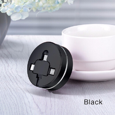 

Cafele 3 in 1 Micro USB Type C 8 Pin USB Cable for iPhone X 8 7 6 Cross Design Retractable 100cm USB Cable for Xiaomi Huawei