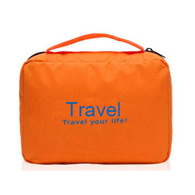 

Korean New Travel Wash Bag Folding Waterproof Letters Printed Hanging Solid Color
